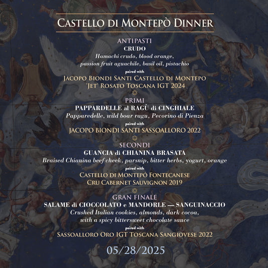 Castello di Montepò Dinner May 28, 2025 7pm